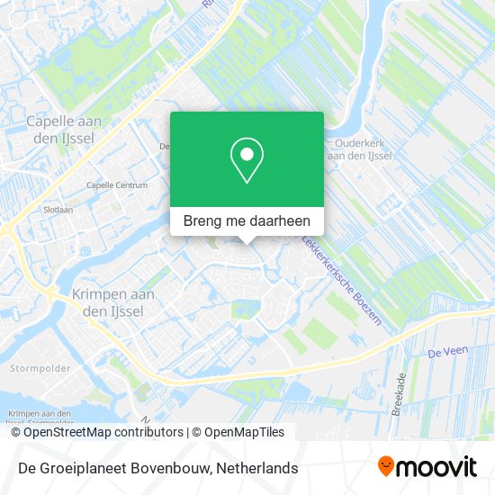 De Groeiplaneet Bovenbouw kaart