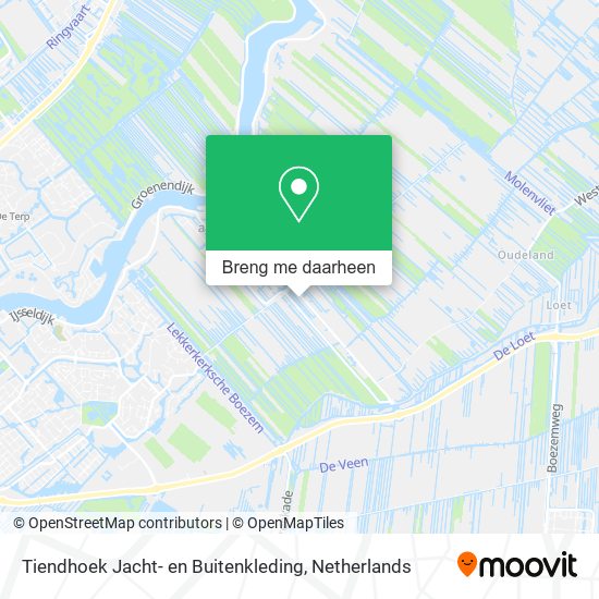 Tiendhoek Jacht- en Buitenkleding kaart