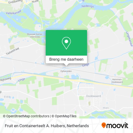Fruit en Containerteelt A. Huibers kaart