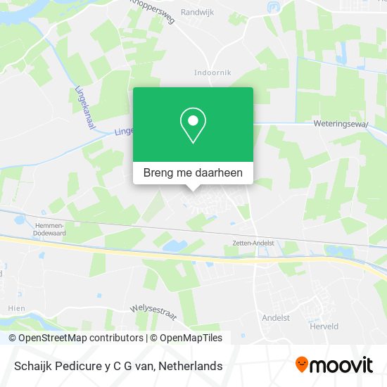 Schaijk Pedicure y C G van kaart