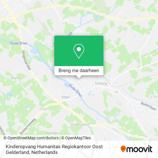 Kinderopvang Humanitas Regiokantoor Oost Gelderland kaart