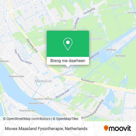 Moves Maasland Fysiotherapie kaart