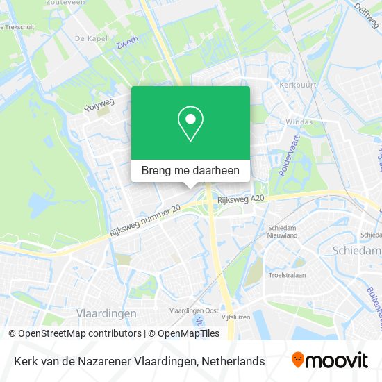 Kerk van de Nazarener Vlaardingen kaart