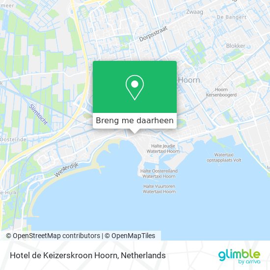 Hotel de Keizerskroon Hoorn kaart