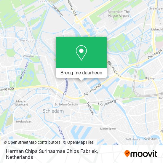 Herman Chips Surinaamse Chips Fabriek kaart