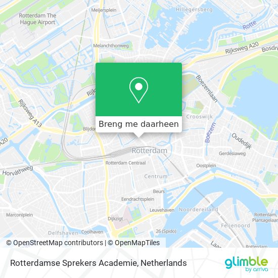 Rotterdamse Sprekers Academie kaart