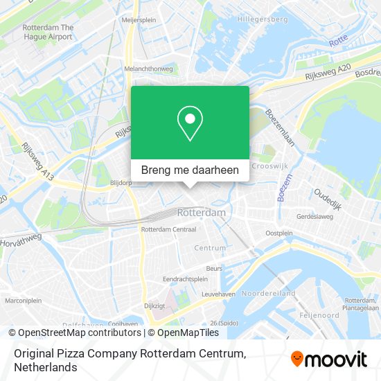 Original Pizza Company Rotterdam Centrum kaart