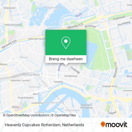 Heavenly Cupcakes Rotterdam kaart