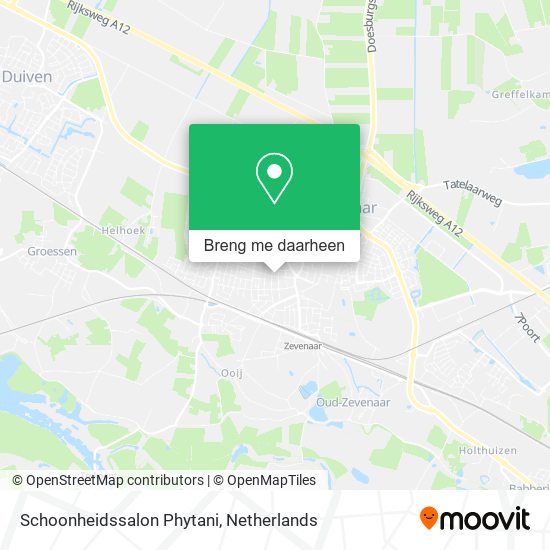 Schoonheidssalon Phytani kaart