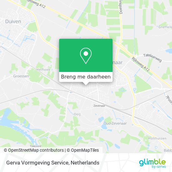 Gerva Vormgeving Service kaart