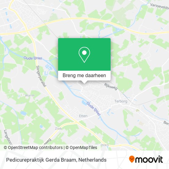 Pedicurepraktijk Gerda Braam kaart