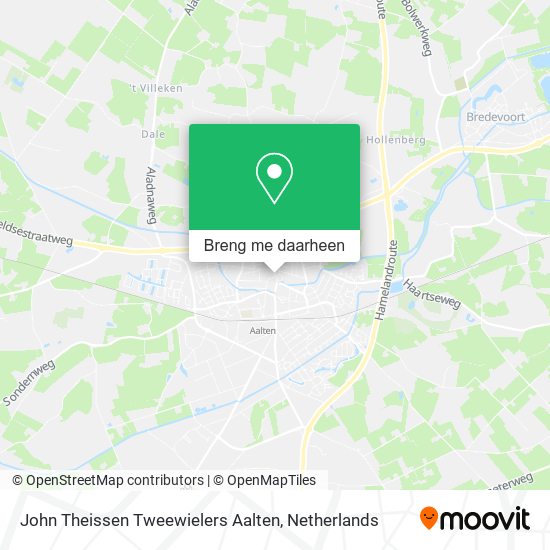 John Theissen Tweewielers Aalten kaart