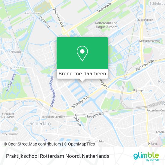 Praktijkschool Rotterdam Noord kaart