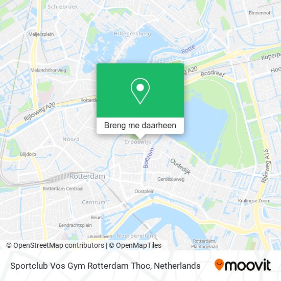 Sportclub Vos Gym Rotterdam Thoc kaart