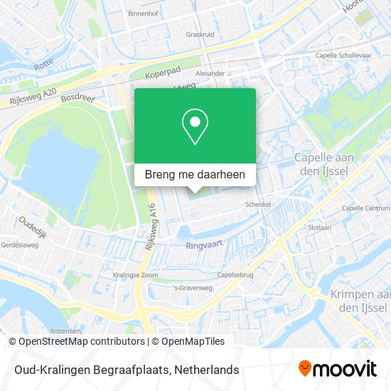 Oud-Kralingen Begraafplaats kaart