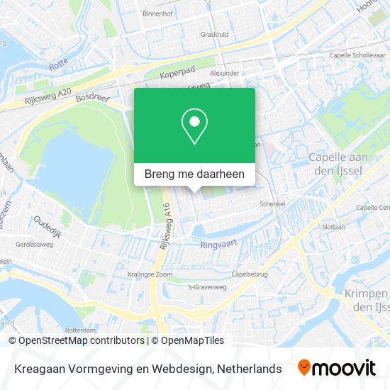 Kreagaan Vormgeving en Webdesign kaart