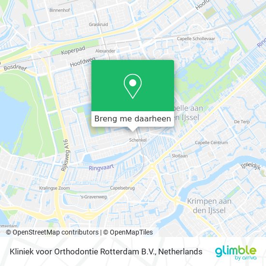 Kliniek voor Orthodontie Rotterdam B.V. kaart