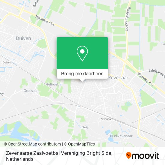 Zevenaarse Zaalvoetbal Vereniging Bright Side kaart