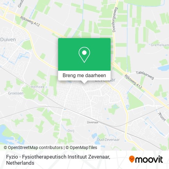 Fyzio - Fysiotherapeutisch Instituut Zevenaar kaart