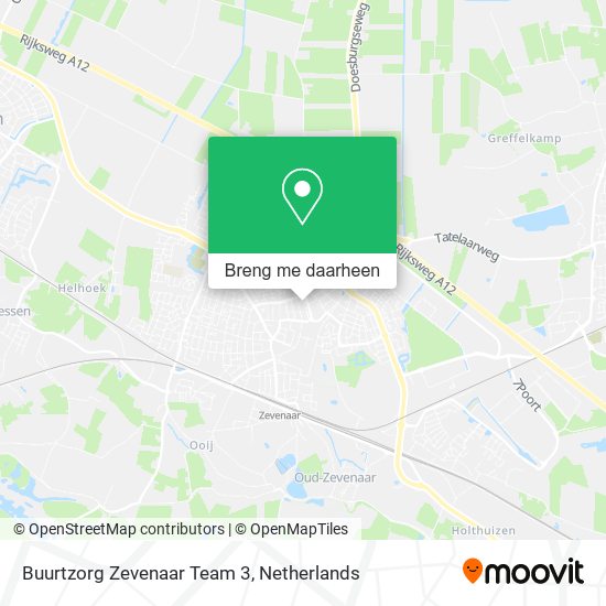 Buurtzorg Zevenaar Team 3 kaart