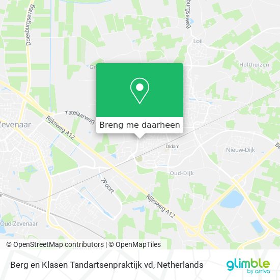 Berg en Klasen Tandartsenpraktijk vd kaart