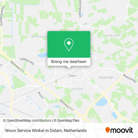 Woon Service Winkel in Didam kaart
