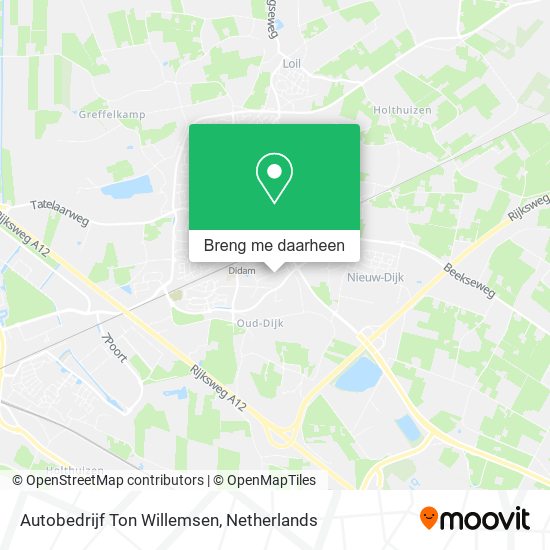 Autobedrijf Ton Willemsen kaart