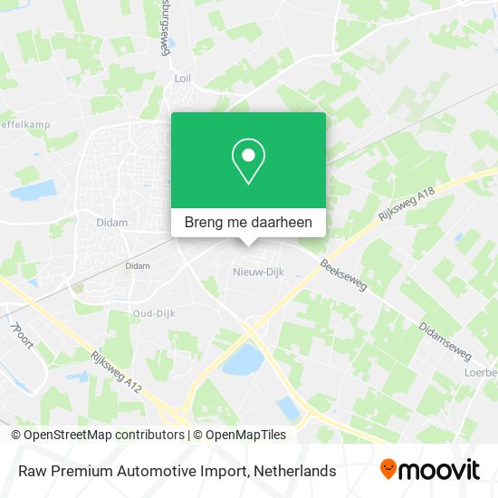 Raw Premium Automotive Import kaart