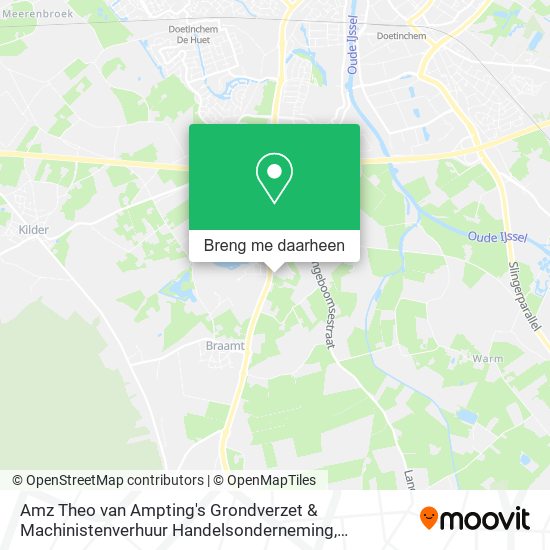 Amz Theo van Ampting's Grondverzet & Machinistenverhuur Handelsonderneming kaart