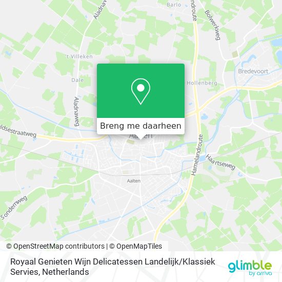 Royaal Genieten Wijn Delicatessen Landelijk / Klassiek Servies kaart