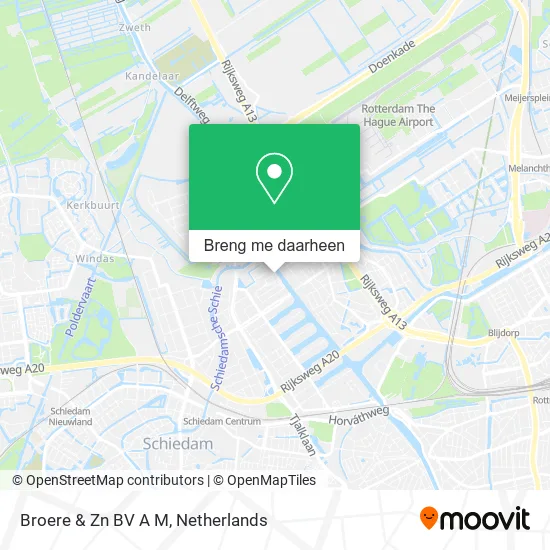 Broere & Zn BV A M kaart