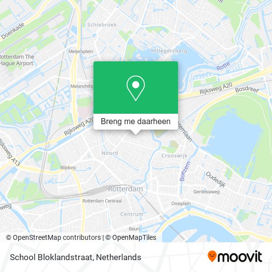 School Bloklandstraat kaart