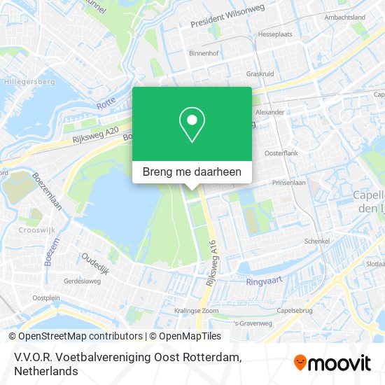 V.V.O.R. Voetbalvereniging Oost Rotterdam kaart