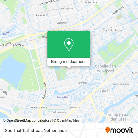 Sporthal Tattistraat kaart