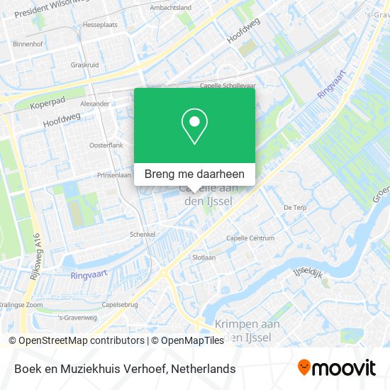 Boek en Muziekhuis Verhoef kaart