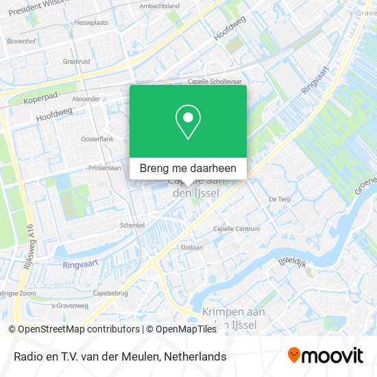 Radio en T.V. van der Meulen kaart