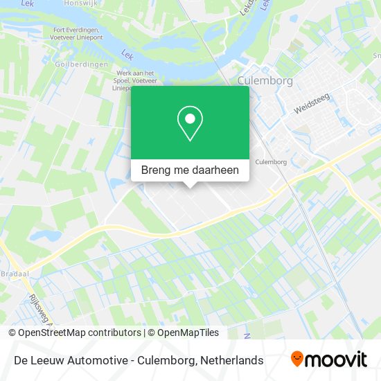 De Leeuw Automotive - Culemborg kaart