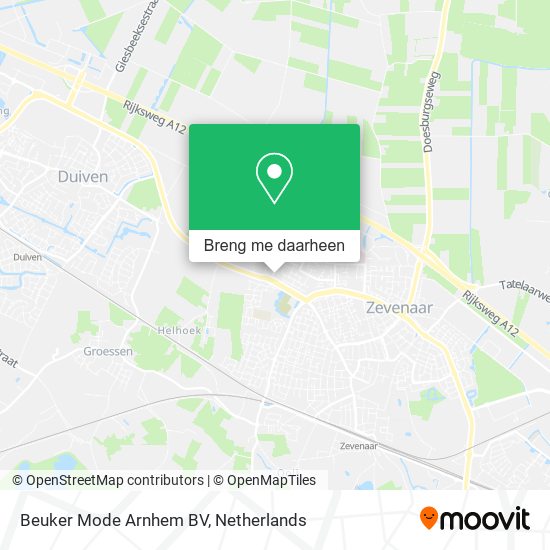 Beuker Mode Arnhem BV kaart