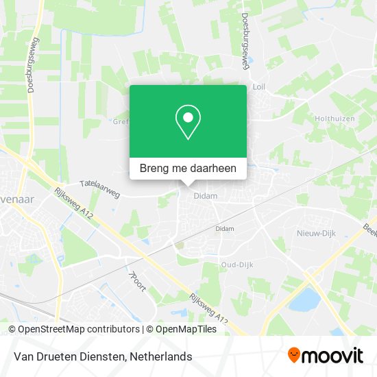 Van Drueten Diensten kaart