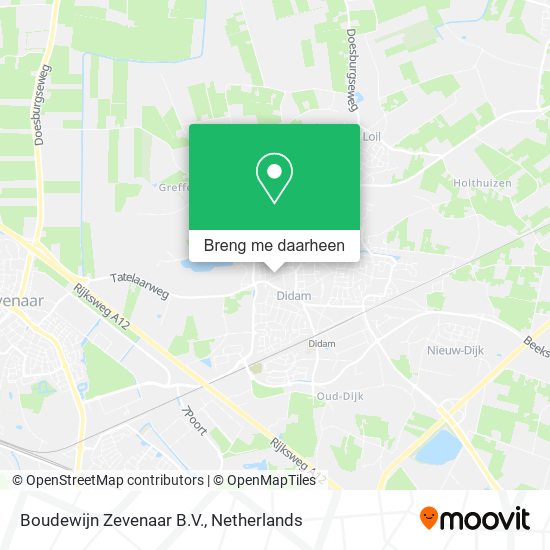 Boudewijn Zevenaar B.V. kaart