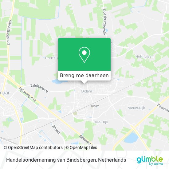 Handelsonderneming van Bindsbergen kaart