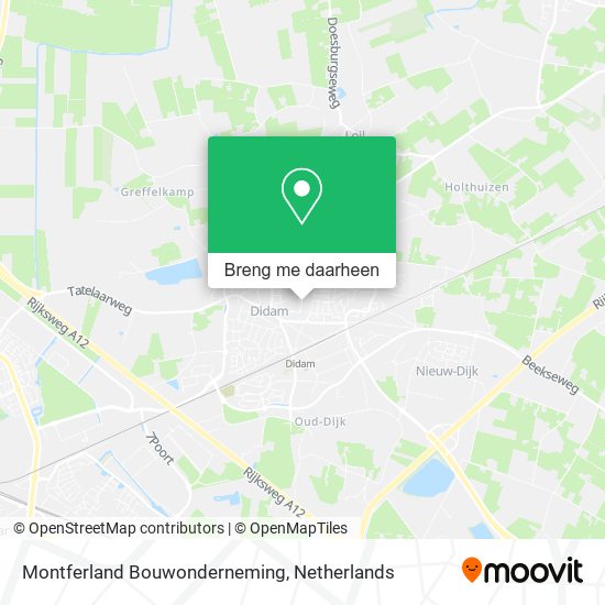 Montferland Bouwonderneming kaart