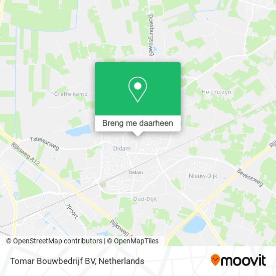 Tomar Bouwbedrijf BV kaart