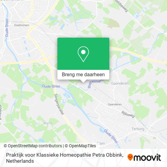 Praktijk voor Klassieke Homeopathie Petra Obbink kaart