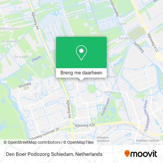 Den Boer Podozorg Schiedam kaart