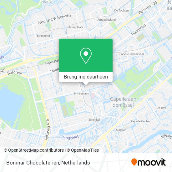 Bonmar Chocolateriën kaart