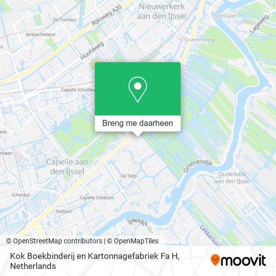 Kok Boekbinderij en Kartonnagefabriek Fa H kaart
