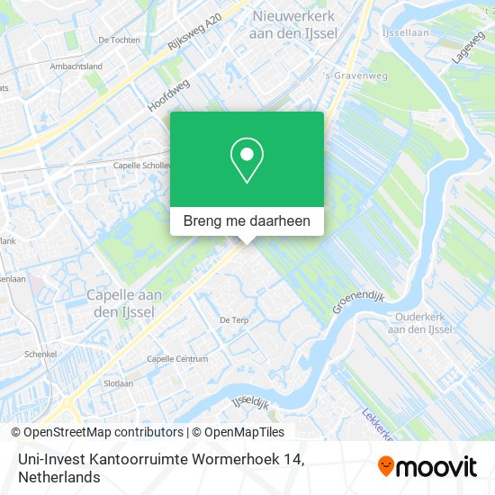 Uni-Invest Kantoorruimte Wormerhoek 14 kaart