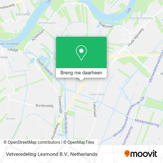 Vetveredeling Lexmond B.V. kaart