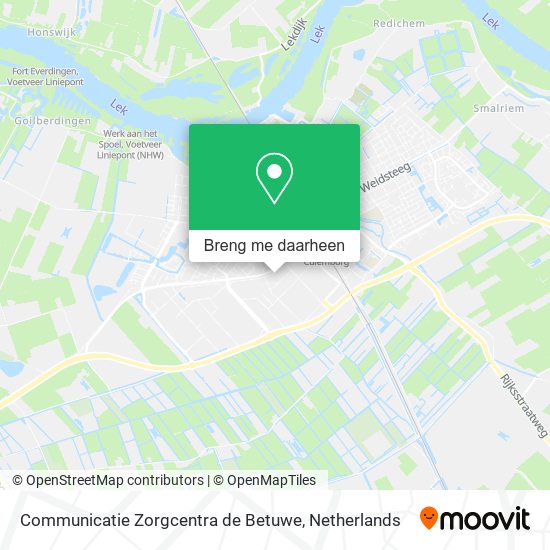 Communicatie Zorgcentra de Betuwe kaart